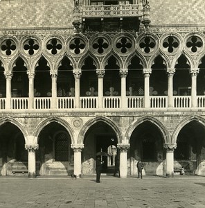 Italy Venice Ducal Palace Old Stereoview Photo NPG 1900