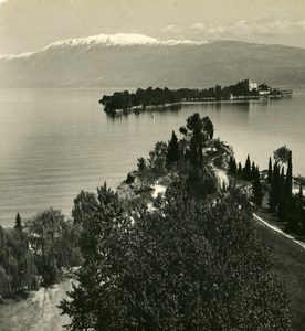 Italy Lake Garda Isola Garda Old Stereoview Photo Wehrli 1900