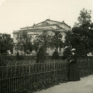 Germany Dresden Theater old Stereoview Photo NPG 1900