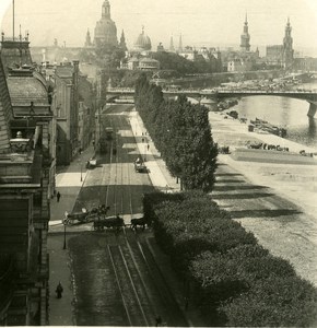 Germany Dresden Animated Panorama old Stereoview Photo NPG 1900