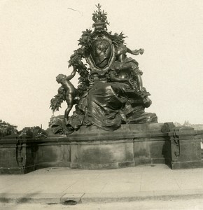 Germany Dresden Carolabrucke Bridge old Stereoview Photo NPG 1900