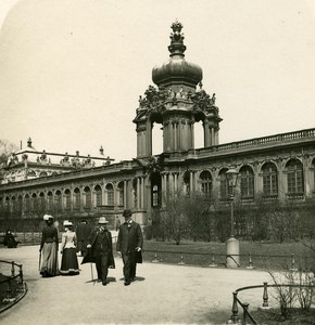 Germany Dresden Zwinger Palace old Stereoview Photo NPG 1900