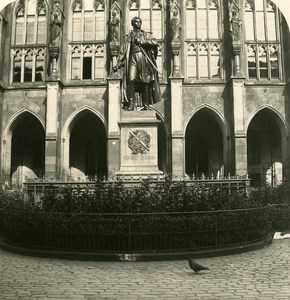 Germany Dresden Korner Monument old Stereoview Photo NPG 1900