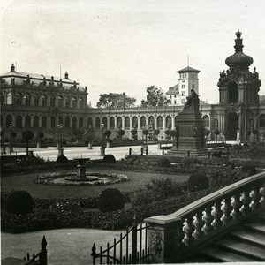 Germany Dresden Zwingerhof Place old Stereoview Photo NPG 1900