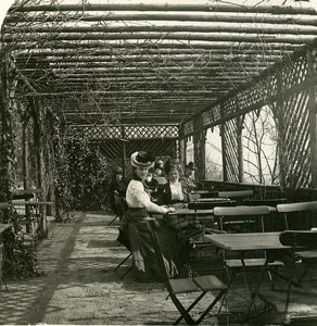 Germany Dresden Loschwitz Monorail Restaurant old Stereoview Photo NPG 1900