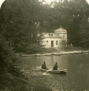 Germany Dresden Boat Station old Stereoview Photo NPG 1900