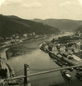 Germany Sächsische Schweiz Tetschen Bodenbach old Stereoview Photo NPG 1900