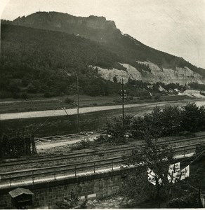 Germany Sächsische Schweiz Lillienstein old Stereoview Photo NPG 1900