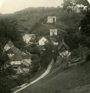 Germany Sächsische Schweiz Stadt Rathen old Stereoview Photo NPG 1900