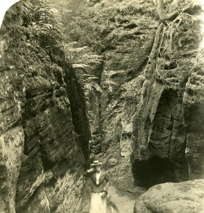 Germany Sächsische Schweiz Bastei old Stereoview Photo NPG 1900