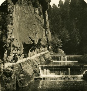 Germany Sächsische Schweiz Edmundsklamm old Stereoview Photo NPG 1900