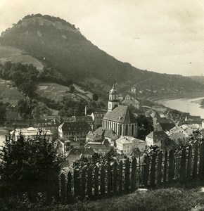 Germany Sächsische Schweiz Konigstein old Stereoview Photo NPG 1900