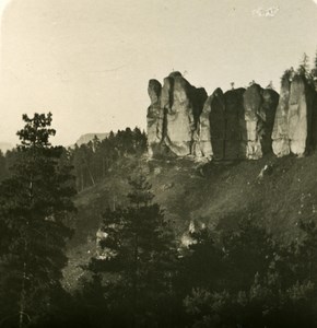 Germany Sächsische Schweiz Bastei Climbing old Stereoview Photo NPG 1900