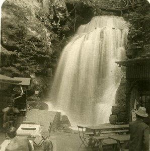 Germany Sächsische Schweiz Amselfall old Stereoview Photo NPG 1900