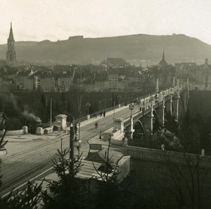 Switzerland Bern Panorama old Stereoview Photo NPG 1900