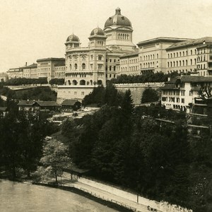 Switzerland Bern Federal Palace old Stereoview Photo NPG 1900
