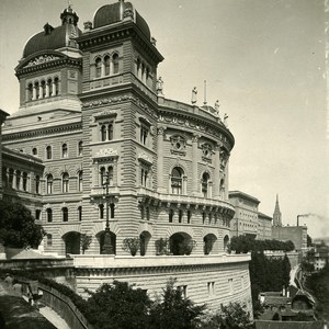 Switzerland Bern Federal Palace old Stereoview Photo NPG 1900