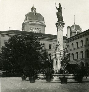 Switzerland Bern Federal Palace old Stereoview Photo NPG 1900