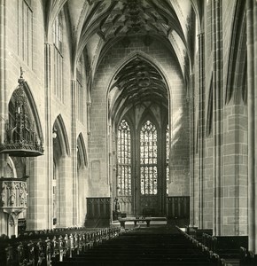 Switzerland Bern Cathedral Interior old Stereoview Photo NPG 1900