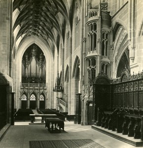 Switzerland Bern Cathedral Interior old Stereoview Photo NPG 1900