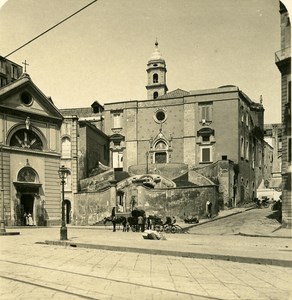 Italy Naples Church San Giovanni old Stereoview Photo NPG 1900