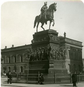 Germany Berlin Monument Wilhelm II old Stereoview Photo NPG 1900