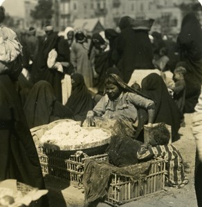 Egypt Cairo Market old Stereoview Photo NPG 1900