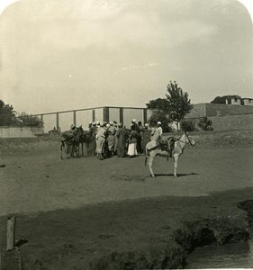 Egypt Cairo Street Scenery old Stereoview Photo NPG 1900