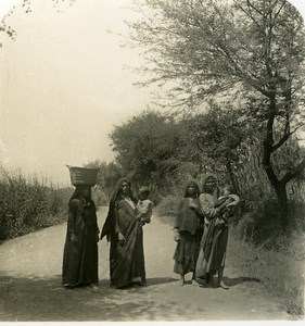 Egypt Cairo Women old Stereoview Photo NPG 1900