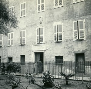 France Corsica Ajaccio Napoleon House old Stereoview Photo 1920