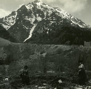 France Corsica Vizzavona Pass Fort de la Joce la Punta Stereoview Photo 1920