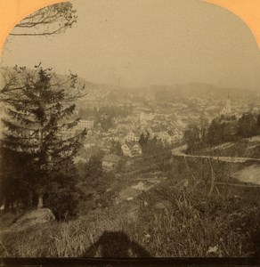 Switzerland Alps Saint Gallen panorama old Gabler Stereo Photo 1885