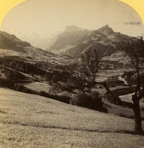 Switzerland Alps Kandertal old Gabler Stereo Photo 1885