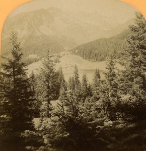 Switzerland Alps Arosa old Gabler Stereo Photo 1885