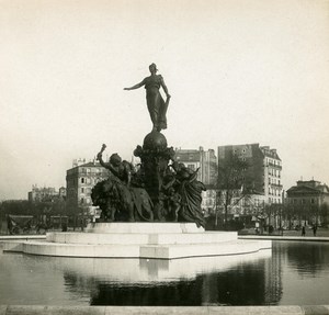 France Paris Place of the Nation Instantaneous old Stereo SIP Photo 1900