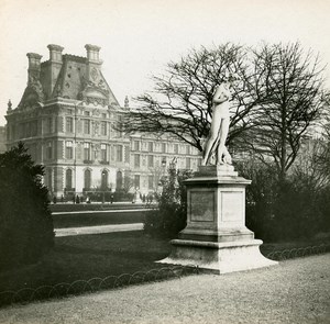 France Paris Tuileries garden Instantaneous old Stereo SIP Photo 1900