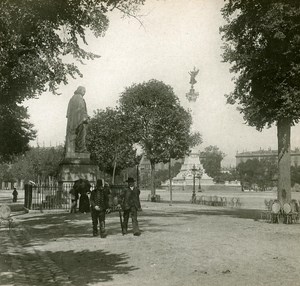 France Bordeaux Quinconces Place Instantaneous old Stereo SIP Photo 1900