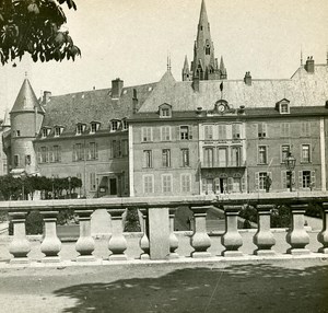 France Grenoble City Hall Instantaneous old Stereo SIP Photo 1900