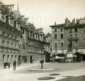 France Grenoble Courthouse Place Instantaneous old Stereo SIP Photo 1900