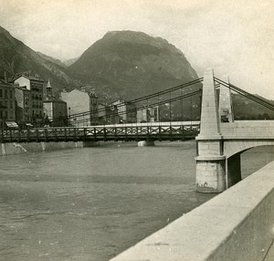 France Grenoble Durance River Instantaneous old Stereo SIP Photo 1900