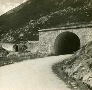 France Alps Lautaret Tunnel Instantaneous old Stereo SIP Photo 1900