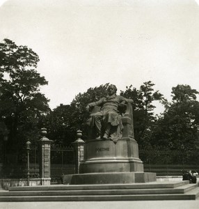 Austria Wien Statue of Goethe old NPG Stereo Photo 1900