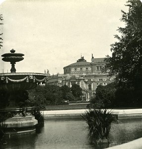 Austria Wien Volksgarten Garden old NPG Stereo Photo 1900