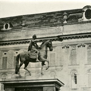 Austria Wien Statue Josef II old NPG Stereo Photo 1900
