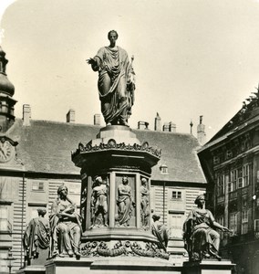 Austria Wien Monument Kaiser Franz old NPG Stereo Photo 1900