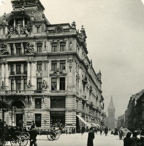 Austria-Hungary Prague Heinrich Street old NPG Stereo Photo 1900