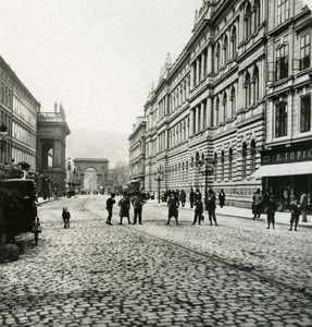 Austria-Hungary Prague Ferdinand Street old NPG Stereo Photo 1900