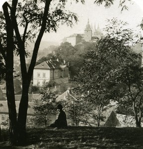 Austria-Hungary Prague Hradschin panorama old NPG Stereo Photo 1900