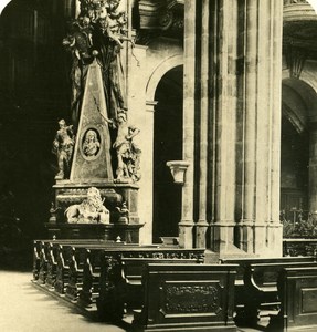 Austria-Hungary Prague Cathedral St Veits Dom old NPG Stereo Photo 1900