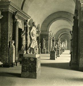 France Paris Louvre Museum Sculpture Gallery old NPG Stereo Photo 1900